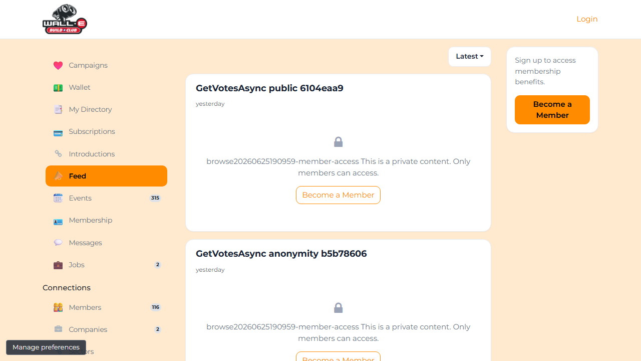 Persistent withdrawal link